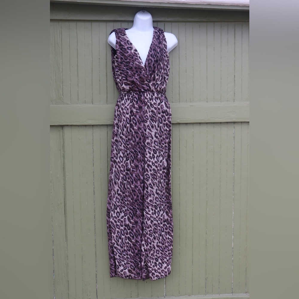 Vintage Leopard Print Pull on Jumpsuit